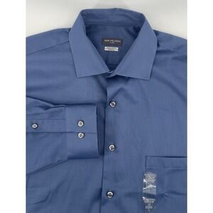 Van Heusen Flex Dress Shirt Mens Large Dusty Blue Flex Regular Fit Stretch New